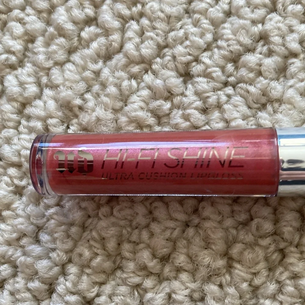 NEW Urban Decay Hi-Fi Shine Ultra Cushion Lipgloss Glitter Naked Red Mini Size